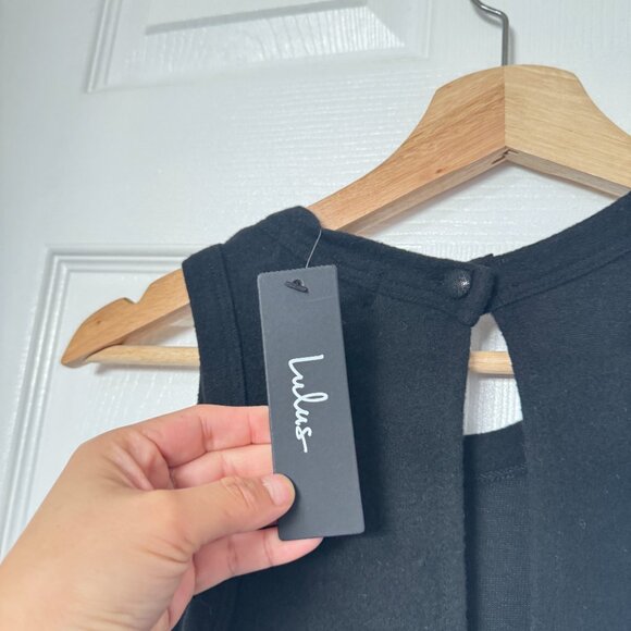 ☀️ NEW LULUS Lounge in Love Black Sleeveless Lounge Jumpsuit Small Soft Jogger - Picture 7 of 10